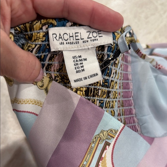 Rachel Zoe Blue and Gold Patterned Top - Picture 4 of 6